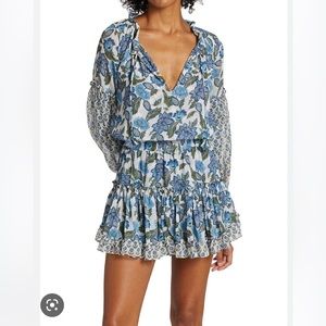 Misa Los Angeles Blue Elisabetta mini dress- size S